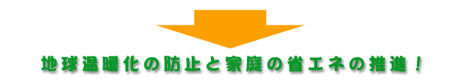 地球温暖化の防止と家庭の省エネの推進